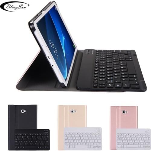 Tablet Case For Samsung Galaxy Tab A A6 10.1 2016 SM-T580 Bluetooth Keyboard Case Smart PU Leather Stand Cover For Samsung T580