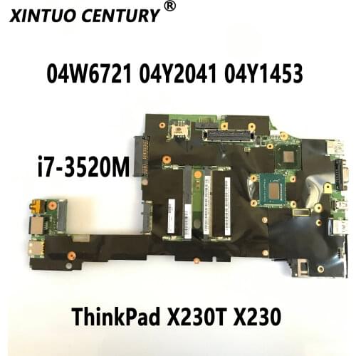 FRU:04W6721 04Y2041 04Y1453 For Lenovo ThinkPad X230T X230 Tablet Laptop motherboard,With i7-3520M CPU DDR3 100% Fully Tested