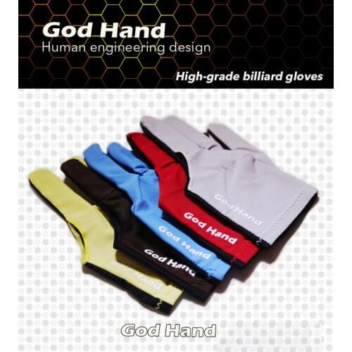 God Hand Professional Pool Cue Snooker Cue Gloves Three-finger Mitts Non-slip Lycra Fabric Comfortable Billiard Accessories 2019