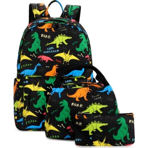 Abshoo Cartoon Dinosaur Set School Backpacks Children School Bags Boys Preschool Kindergarten Schoolbag Toddler Kids Bookbag