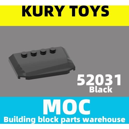 Kury Toys DIY MOC For 52031 100pcs Building block parts For Wedge 4 x 6 x 2/3 Triple Curved For brick toys
