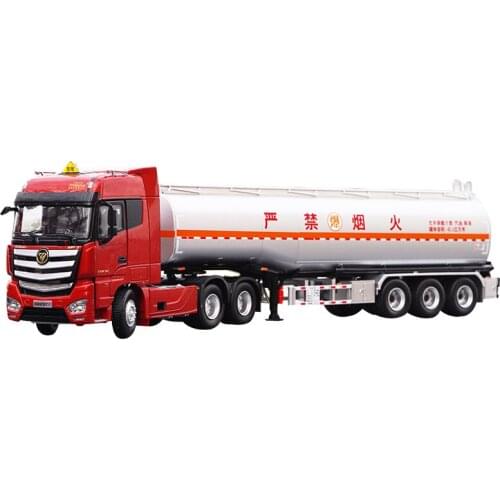 Original factory 1:36 Foton Ouman EST-A diecast oil tank model alloy container tank truck model for gift