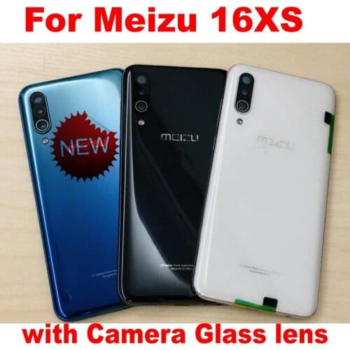 Best Original Back Battery Cover Housing Door Rear Case with Camera Frame Glass Lens For Meizu 16XS Shell with STICKER Adhesive