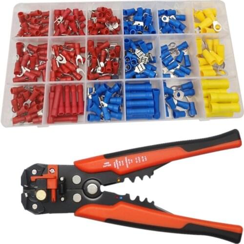 Multifunctional Stripping Tool Self-adjusting 8'' Automatic Wire Stripper/Cutting Pliers Tool With Terminal for Wire Stripping
