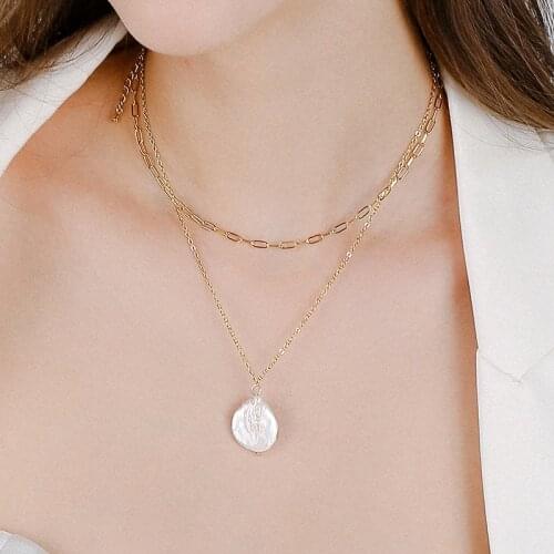 Dara Multi Layers Gold Plated Pearl Necklaces For Women