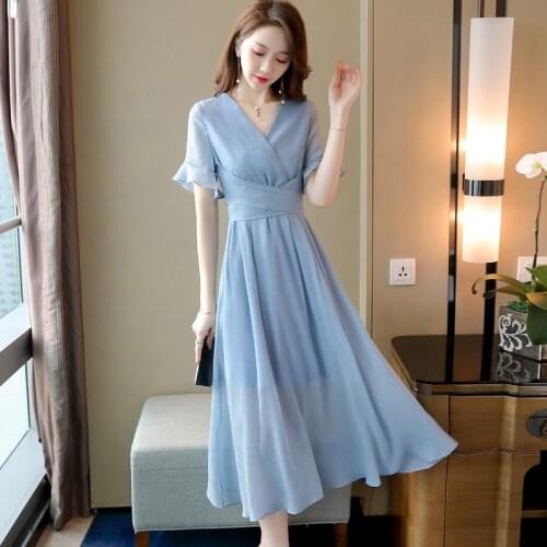 Muyoms Summer Chiffon Dresses