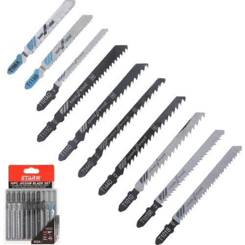 10pcs Jigsaw Blade Set Metal Steel Jigsaw Blade Set Fitting For Plastic Woodworking Tools Top Combination Reciprocating Saw