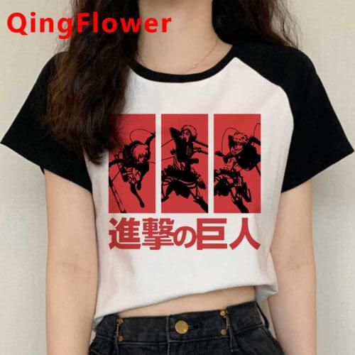 Attack on Titan Shingeki No Kyojin Levi top tees women print graphic tees women couple clothes top tees kawaii aesthetic