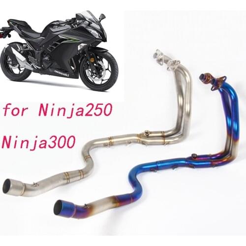 Full System Motorcycle Exhaust Muffler Escape For Kawasaki Ninja 250 300 Z250 Z300 2013 - 2016 Modified Front Middle Link Pipe