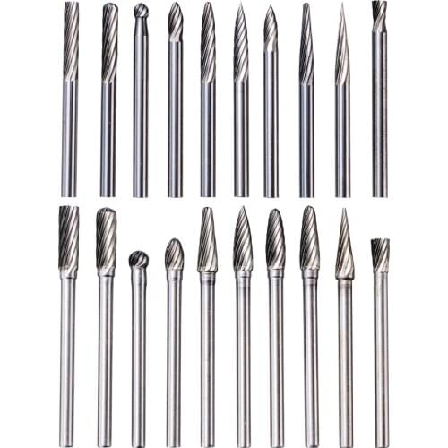 1pc 3/4mm tungsten steel grinding head carbide burrs mini drill diamond Burs Rotary Tool accessories Woodworking Milling Cut