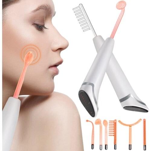 High Frequency Electrotherapy Wand Glass Tube Electrotherapy Skin Tag Spot Acne Remover Face Body Beauty Massager Touch Screen