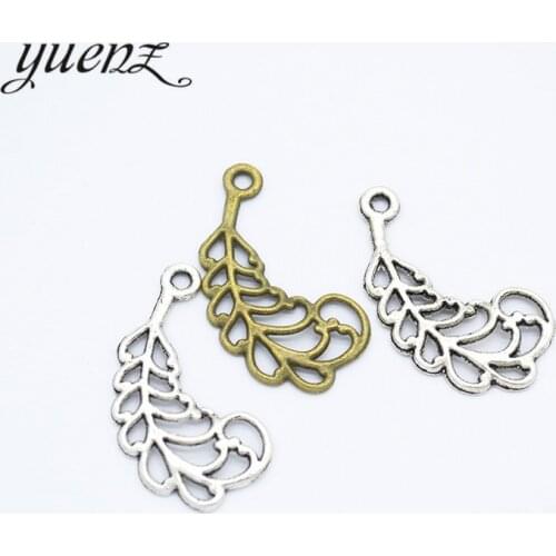 YuenZ 20pcs 2 color Antique tree leaf Charms European Bracelets Charm Pendants Fashion Jewelry Making Findings DIY 29*15mm Q365