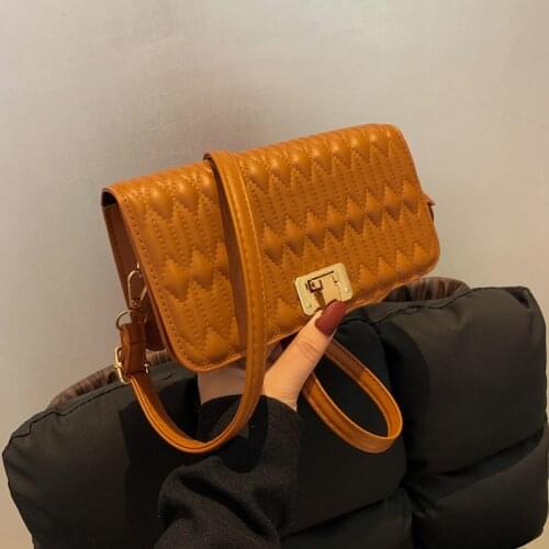 Women Small Square Bag 2021 New Embroidery Thread Crossbody Handbag Fashion Shoulder Luxury Designer Bag Purses Crossbody