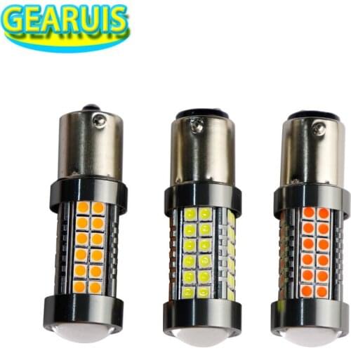 2pcs P21W 1156 BA15S 1157 7440 LED Bulbs Car Turn Signal lights Reverse Brake reverse Light Automobiles Lamp DRL red amber white