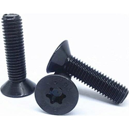 20Pcs M4 10.9 grade alloy steel Torx T&TX Plum blossom hole Flat Countersunk head Screws high strength Screw bolt 6mmm-20mm L
