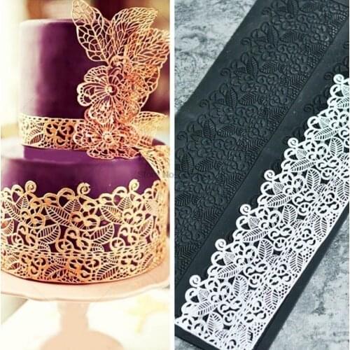 200pcs Fondant Lace Silicone Mat Cake Lace Decoration Lace Mold Silicone Fondant Mold Baking Tools