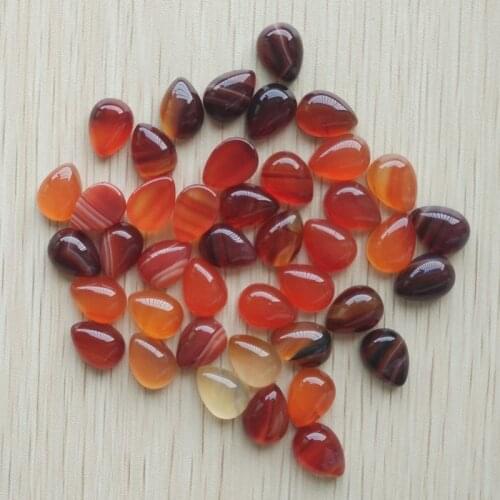 2016 Fashion natural red onyx water drop CAB CABOCHON beads for jewelry accessories 10x14mm wholesale 50pcs/lot free shipping