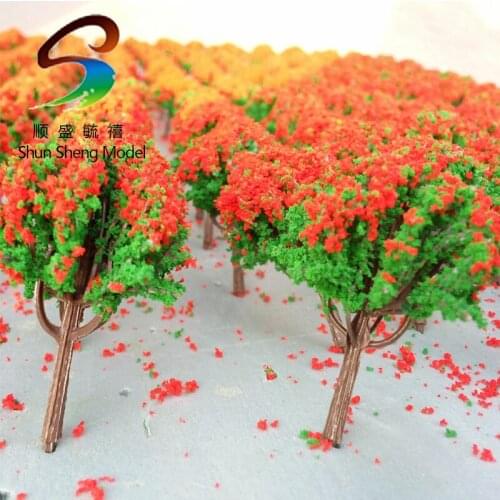 5cm Scale model flower tree for model train railroad scenery accessory trees model