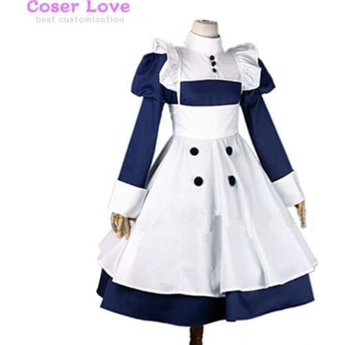 Black Butler Mey-Rin Dark Blue Cosplay Costume Carnaval Halloween Christmas Costume