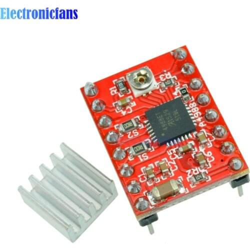 Reprap Stepper Driver A4988 Stepper Motor Driver Board Module For Arduino 3D Printer Parts Accessory With Heatsink Red