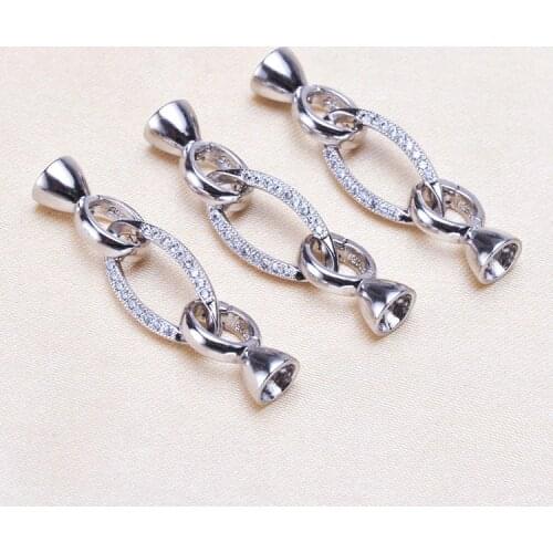 DIY Jewelry Fittings Supplies Copper Fastener Clasp Connector Accessories For Natural Stones Pearls Bracelets Necklace Making