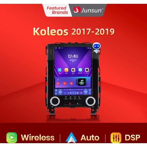 Junsun For Tesla Style Android 4G Wireless Carplay DSP Car Radio For Renault Koleos Megane 4 Samsung SM6 Talisman 2017-2019 DVD