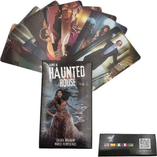 Haunted House Tarot Deck Coated Paper 78 Card Fate Divination Tarot Card For Adult Children Game Friend Entertainment Board Game
