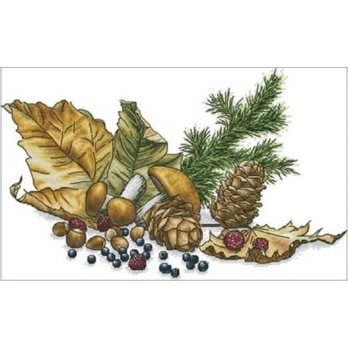 Forest scented pine cones patterns Counted Cross Stitch 11CT 14CT 18CT DIY Chinese Cross Stitch Kits Embroidery Needlework Sets