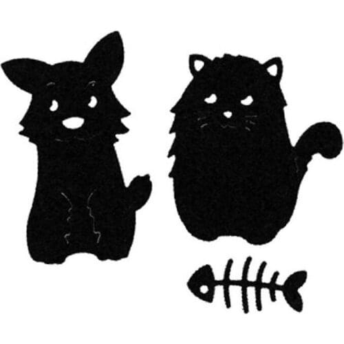 Dog Cat Fish Bone Metal Cutting Dies for Scrapbooking DIY Album Paper Card Making Craft Decorative Animal Dies New 2019