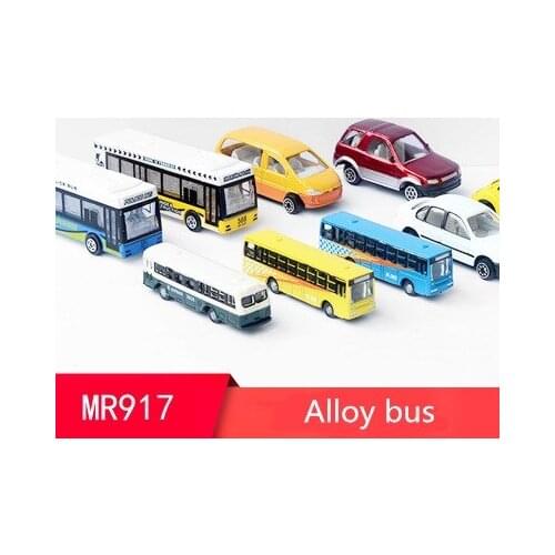 Wiking-Sand table model of diy alloy material simulation toy car bus 1/100-150
