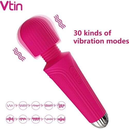 30 Speed AV Vibrator for Women Heating G Spot Vagina Massager Powerful Clitoris Stimulator Dildo Female Masturbator Sex Shop