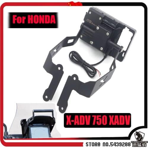 Motorcycle front Stand Holder Smartphone GPS Bar Mobile Phone bracket GPS black For HONDA X-ADV 750 XADV XADV750