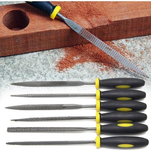 6Pcs 140mm Mini Metal Filing Rasp Needle File Wood Tools Hand Woodworking Files Tool R06 Whosale&DropShip