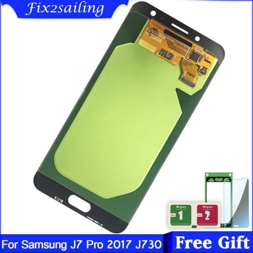 100% Original SUPER AMOLED 5.5'' J730 Display For SAMSUNG Galaxy J7 Pro 2017 J730 J730F LCD Touch Screen Digitizer Replacement