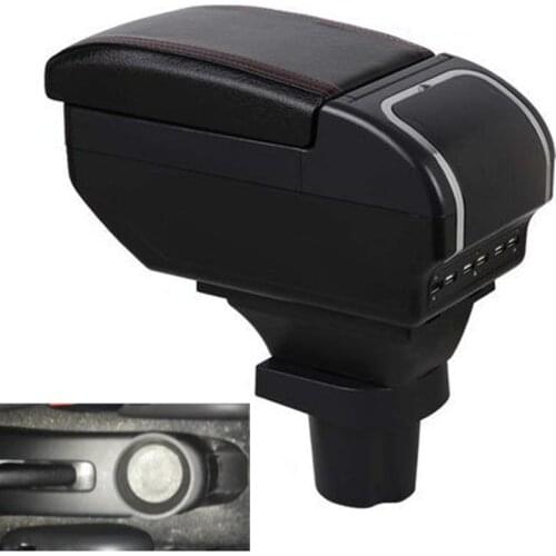 For Mitsubishi Colt Armrest box central Store content box with cup holder ashtray with 9USB interface