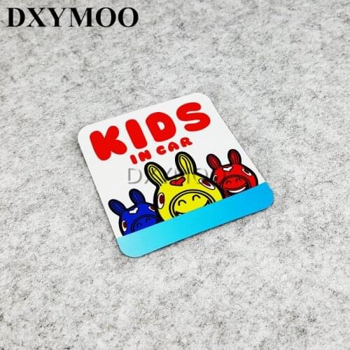 Warning KIDS IN CAR Car Stickers Funny Moto GP Racing Motorcycle Phone Decals 12x11cm