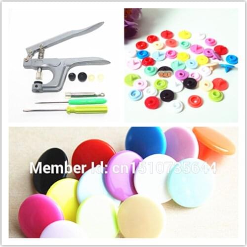 MIX 14 COLORS GLOSSY KAM SNAPS FASTENER RESIN SNAP BUTTONS T3 CAPS 10 mm 700 sets SNAPS + 1 SET OF PLIER KIT