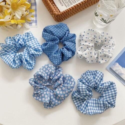 New Spring Summer Sweet Candy Colors Soft Fabric Chiffon Girls Women Elastic Hair Band Hair Ropes Hair Accessories Headwear