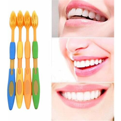 4pcs /set Adult Toothbrush Men Women Soft Bristle Toothbrush Double Ultra Soft Toothbrush Ental Oral Care Tool