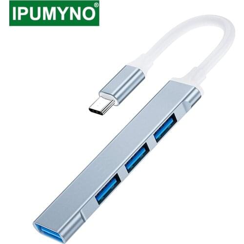 Usb Hub 3.0 Otg Type C 3.1 Multi 4 Port Laptop Pc Computer Accessories For Macbook Pro Air Splitter Adapter Extender Gadgets