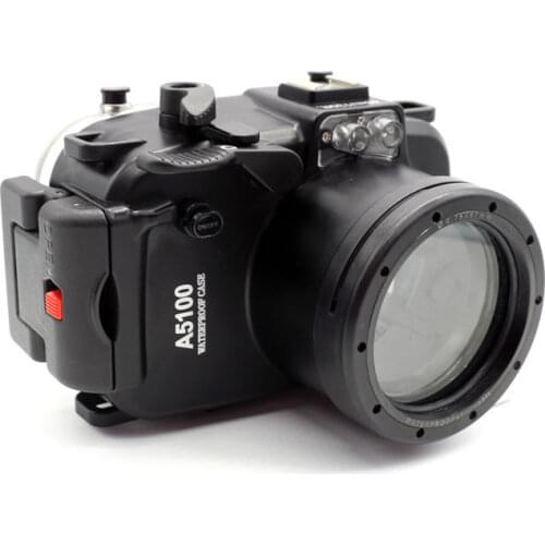 40M/130FT Waterproof Underwater Camera Housing diving Hard Case for Sony A5100 16-50mm Lens + 67mm Red Filter