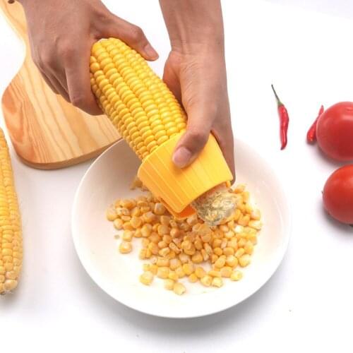 1pc Creative Stainless Steel Corn Stripper Corn Peeler Kitchen Tools Cooking Accessories Cob Remover