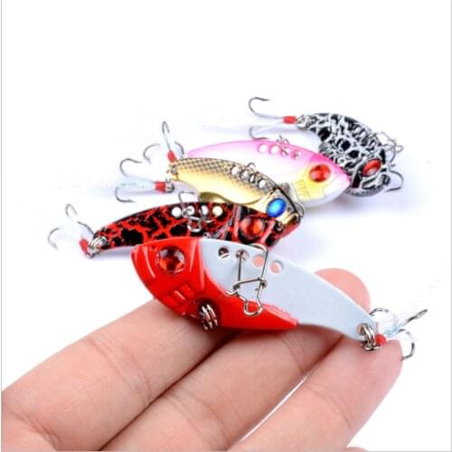 1Pcs Metal VIB Spinner Fishing Lures 5.5cm 11g Wobblers Vibrations Spoon Lure Fishing Hard Artificial Bait Cicada For Bass Pike