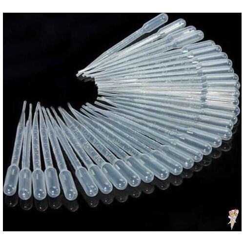 10Pcs 3ML Laboratory Tools Pipettes Plastic Disposable Graduated Pasteur Pipette Dropper Polyethylene Makeup Tools