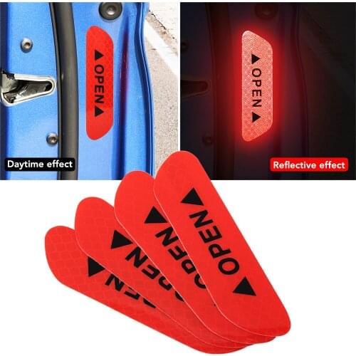 4 Pcs Car Door Safety Warning Reflective Stickers for Mazda CX-5 CX-7 CX-3 CX-9 mazda2 3 6 ATENZA Axela Infiniti Q50L QX50 QX60