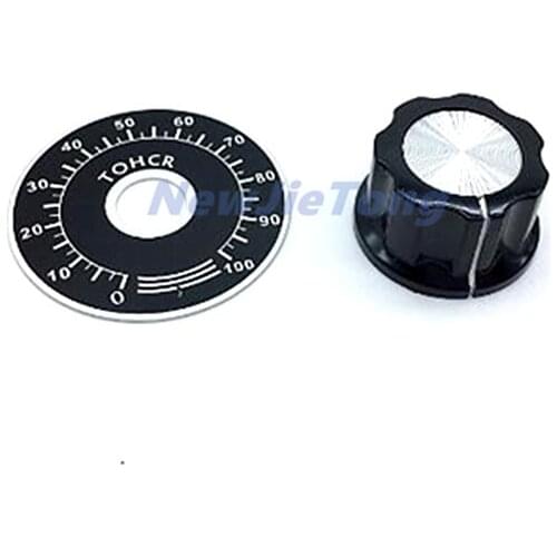 5pcs MF-A103 Bakelite Knob + A03 Dial Knob With Scale Plate Sheet Scale Digital Potentiometer Caps for 3590S RV24YN 6MM 6.4MM