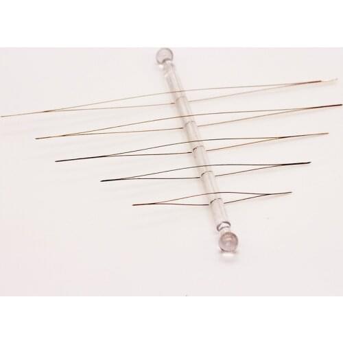 6 pieces) Big Eye Curved Beading Needles for beads and pearls Threading String Cord Easy Jewelry Making Tools in 6 sizes