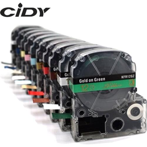 CIDY Satin Ribbon Tape 12mm*5m for Epson SFR12BK SFR12PK SFR12KZ SFR12NZ SFR12GZ SFR12RZ SS12KW for gifts wrapping LW-300 LW-400