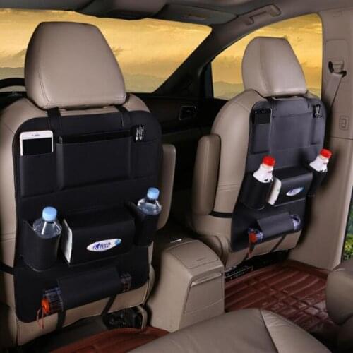 Car seat storage rack, multi-pocket storage box poly pu leather, cup holder, folding shelf, car interior accessories