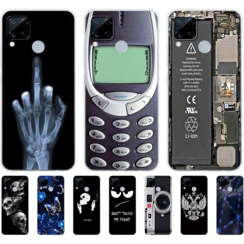 For Realme C15 Case Soft Silicon TPU Back For OPPO Realme C15 Case RMX2180 C 15 RealmeC15 Phone Cover Coque Capa Funda 6.5inch